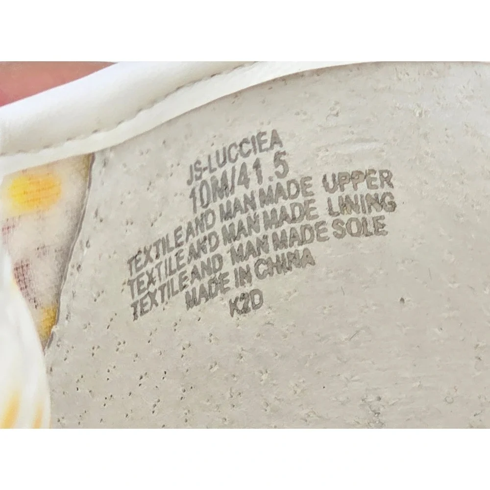 Jessica Simpson Lucciea Espadrille Flats Womens 10 White Floral Mesh - NEW